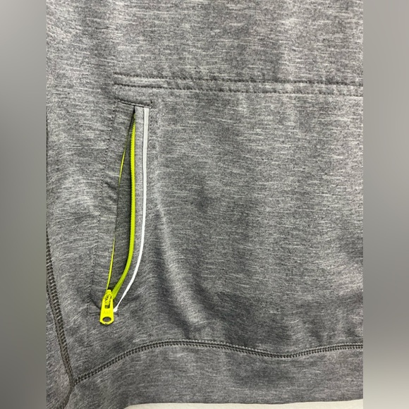 Abercrombie & Fitch Heather Gray Jacket with Neon Yellow Details - Picture 5 of 13